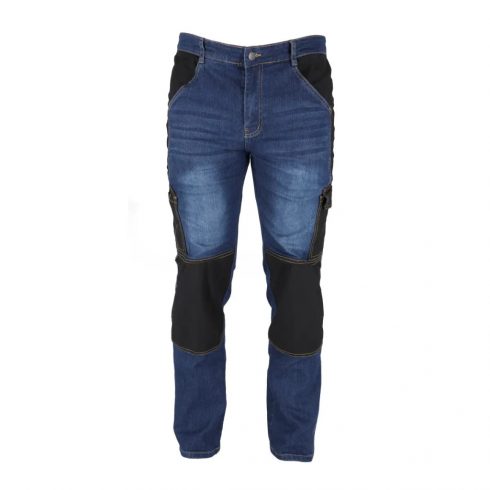 DEDRA Farmernadrág, méret L, denim 280g/m2 BH45SP-L