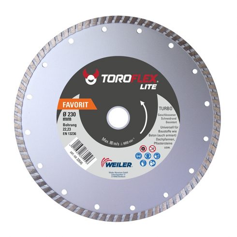 TOROFLEX FAVORIT TURBO gyémánttárcsa 125x22,2/SH8