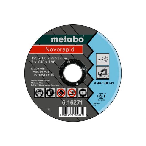 METABO Novorapid 125x1,0x22,23 Inox  616271000