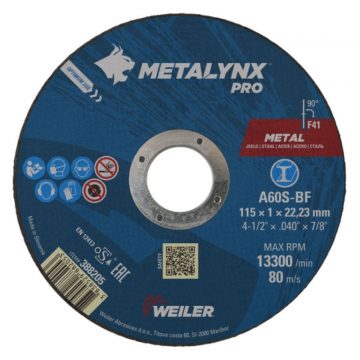 METALYNX PRO METAL vágókorong 125x1,0x22,2 A60T-BF