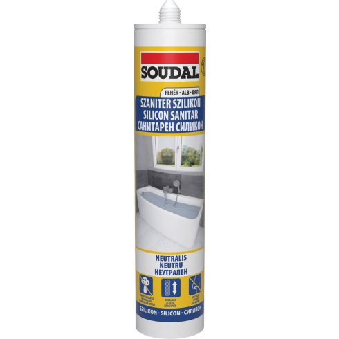 SOUDAL  Szaniter szilikon neutrális fehér 280ml