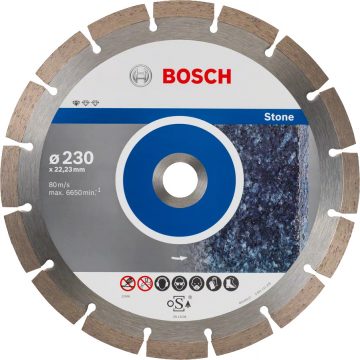   BOSCH  STANDARD Stone szegmentált élű gyémánt vágótárcsa   230 x 22,3 x 2,3